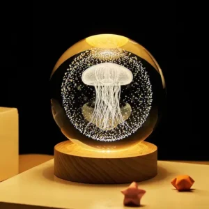 Color Changing LED 3D Crystal Ball – Jellyfish