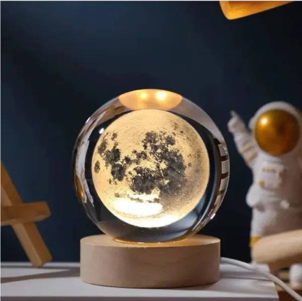 3D Color Changing LED Crystal Ball – Moon