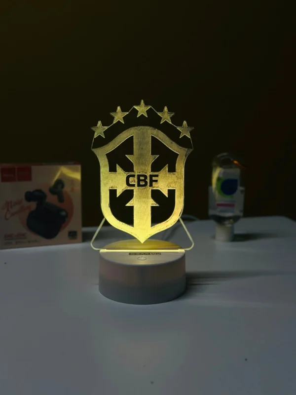 GearUP Acrylic Multicolor Night Lamp (Brazil Logo)