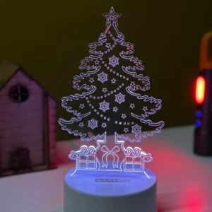 GearUP Acrylic Multicolor Night Lamp (Christmas Tree)