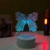 GearUP Acrylic Multicolor Night Lamp (Butterfly)