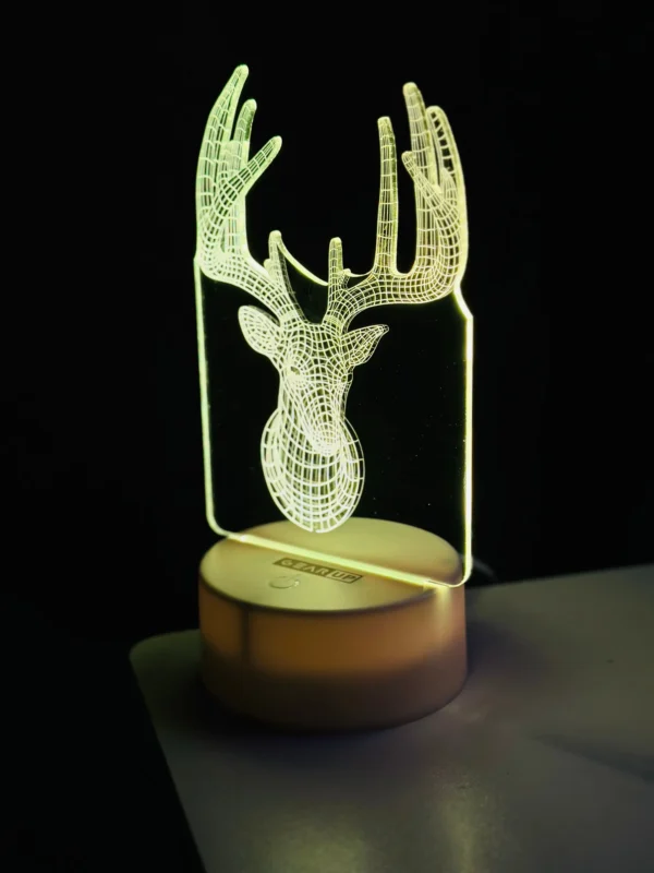 GearUP Acrylic Multicolor Night Lamp (Deer)