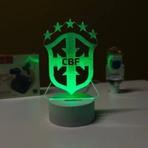 GearUP Acrylic Multicolor Night Lamp (Brazil Logo)