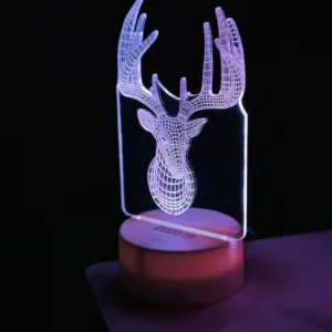 GearUP Acrylic Multicolor Night Lamp (Deer)