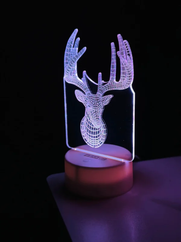 GearUP Acrylic Multicolor Night Lamp (Deer)